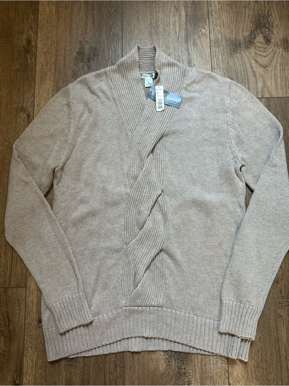 NWT! Willow Bay Sweater, Cozy Yarn, Braided Accent, Neutral, Soft, XL (18)